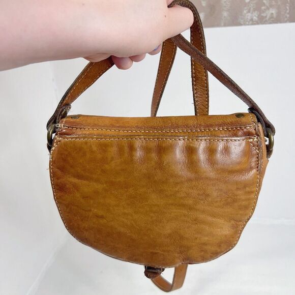Patricia Nash Brown Leather Studded Crossbody Bag Boho Western Purse - Picture 3 of 10